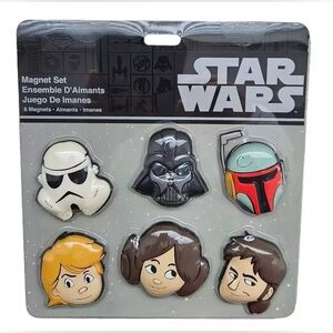 NEW Set of Disney Parks Star Wars Trooper Vader Boba Fett Luke Leia & Hans Solo